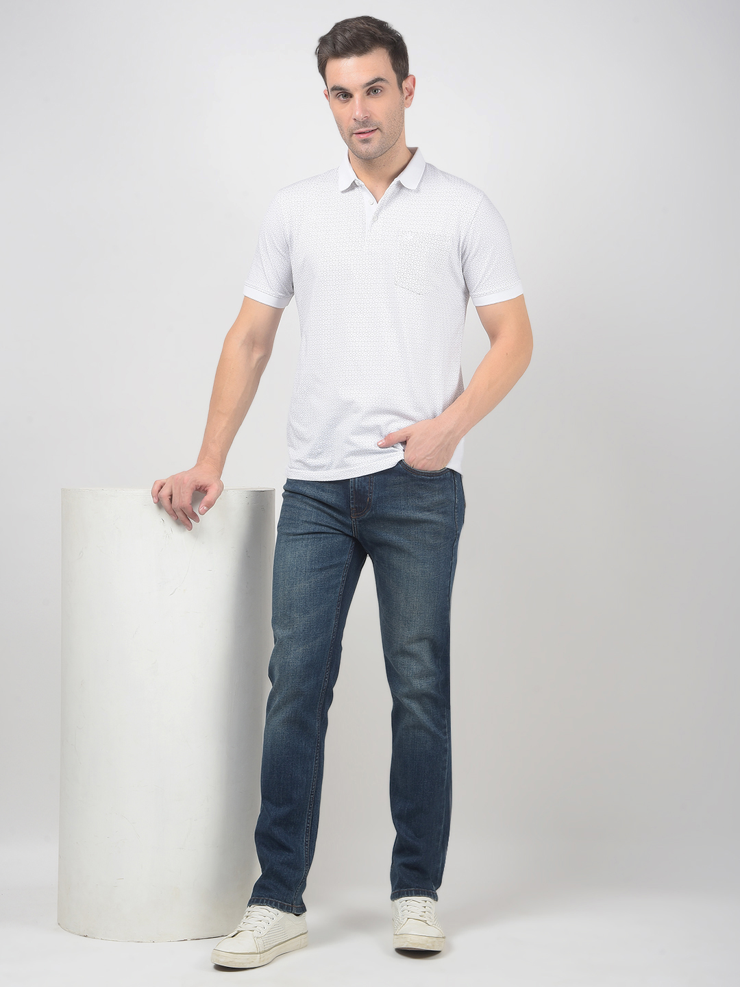 Numero Uno Men Solid Dark Blue Jeans